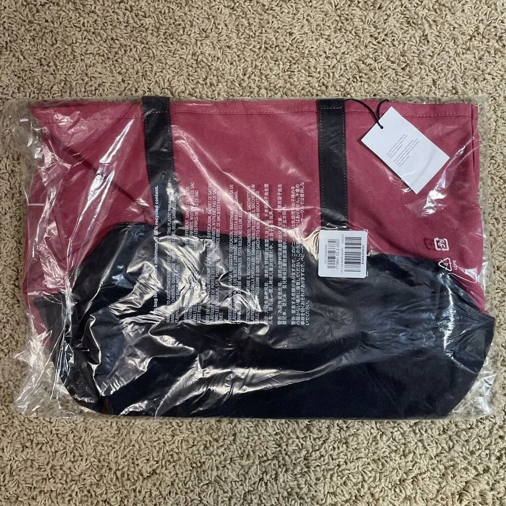 NBA Miami Heat Logo large Tote Bag GAP black/red Canvas 21x11.5x10 NWT $58